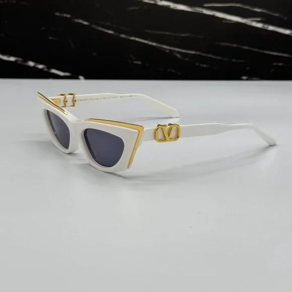 NEW VALENTINO V-GOLDCUT-I WHITE WOMEN  SUNGLASSES VALENTINO VLS-113D - Picture 6 of 12